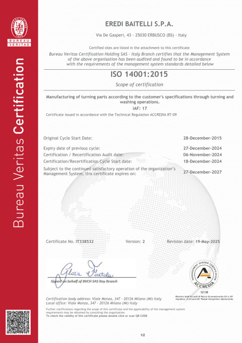 Download UNI EN ISO 14001 certification (PDF)