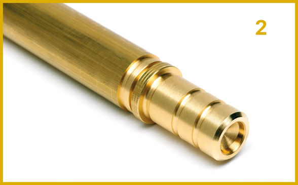 Second stage. Precision turning process: execution of undercut machining and chamfer on thread for high-quality mechanical components.