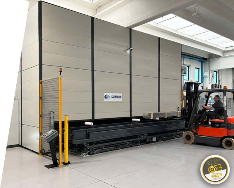 Automated vertical bar storage at Eredi Baitelli